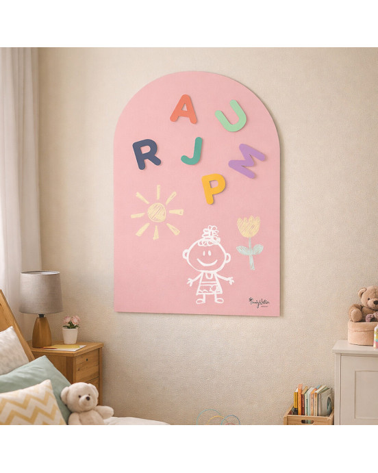 FAMILY NATION. MagneKids™ Μαγνητικός Πίνακας Τοίχου - Αψίδα - Ροζ