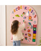 FAMILY NATION. MagneKids™ Μαγνητικός Πίνακας Τοίχου - Αψίδα - Ροζ
