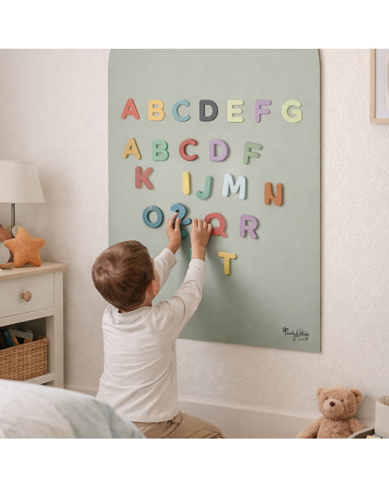 FAMILY NATION. MagneKids™ Μαγνητικός Πίνακας Τοίχου - Αψίδα - Απαλό πράσινο