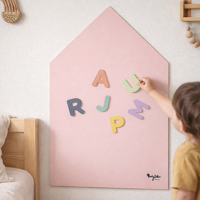 FAMILY NATION. MagneKids™ Μαγνητικός Πίνακας Τοίχου - Σπιτάκι - Ροζ