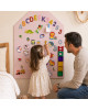 FAMILY NATION. MagneKids™ Μαγνητικός Πίνακας Τοίχου - Σπιτάκι - Ροζ