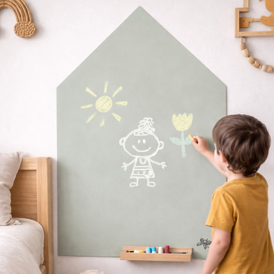 FAMILY NATION. MagneKids™ Μαγνητικός Πίνακας Τοίχου - Σπιτάκι - Απαλό πράσινο
