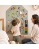 FAMILY NATION. MagneKids™ Μαγνητικός Πίνακας Τοίχου - Σπιτάκι - Απαλό πράσινο