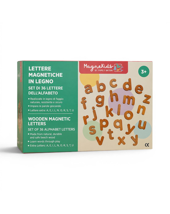 FAMILY NATION. MagneKids™ Σετ 36 Μαγνητικά Ξύλινα Γράμματα