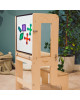 FAMILY NATION. Πύργος Εκμάθησης Montessori με Μαγνητικό Πίνακα 3 σε 1 - Φυσικό