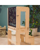 FAMILY NATION. Πύργος Εκμάθησης Montessori με Μαγνητικό Πίνακα 3 σε 1 - Φυσικό