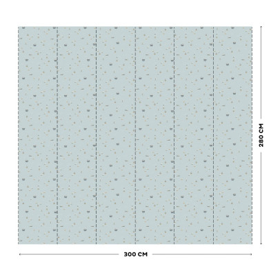 LITTLE DUTCH. Ψηφιακή φωτο-ταπετσαρία τοίχου Sailors Bay Blue 300X280