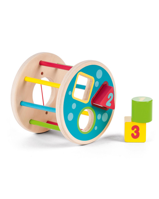 GERARDO'S. Ξύλινος κύλινδρος με ταξινόμηση σχημάτων