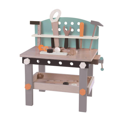 GERARDO'S. Ξύλινος πάγκος εργασίας με 32 εργαλεία & αξεσουάρ