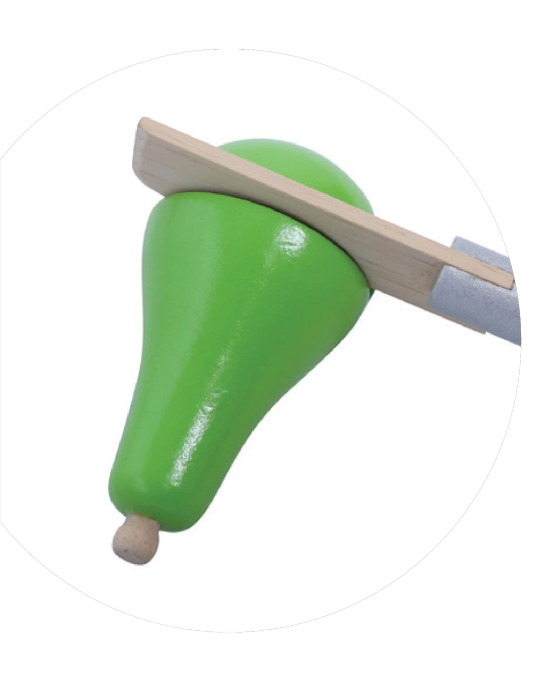 GERARDO'S. Ξύλινος δίσκος φρούτων με μαχαίρι κοπής