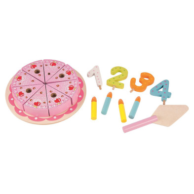 GERARDO'S. Ξύλινη τούρτα γενεθλίων με κεράκια