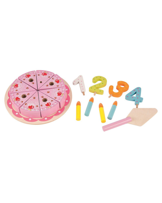 GERARDO'S. Ξύλινη τούρτα γενεθλίων με κεράκια