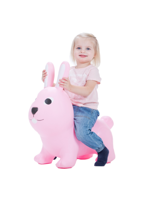 JUMPY Φουσκωτά ζωάκια. Λαγουδάκι απαλό ροζ