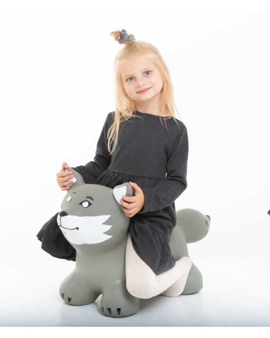 JUMPY Φουσκωτά ζωάκια. Λύκος (γκρι)