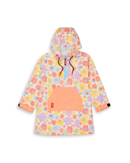 HELLO HOSSY. Αδιάβροχο πόντσο Retro Flowers - 2-3 ετών