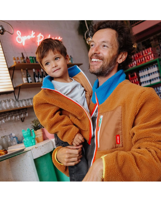 HELLO HOSSY. Παιδικό μπουφάν fleece Blue Camel