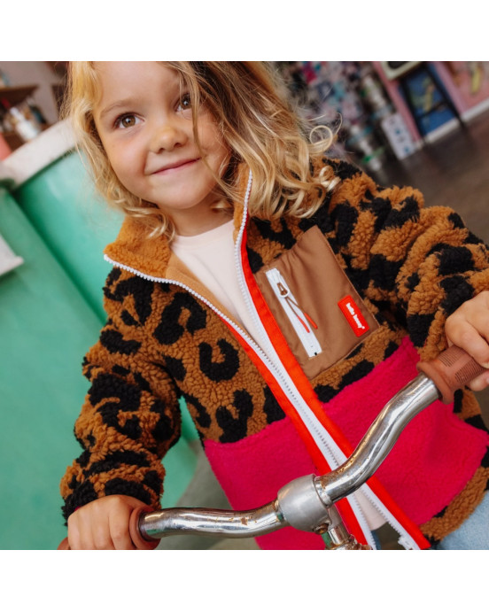 HELLO HOSSY. Παιδικό μπουφάν fleece Leopard