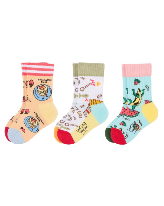 HELLO HOSSY. Σετ 3 ζευγάρια κάλτσες Food - 1-2 ετών