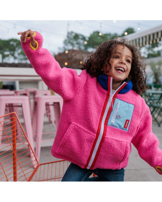 HELLO HOSSY. Παιδικό μπουφάν fleece Fuchsia