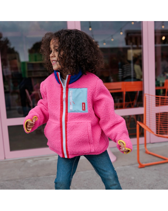 HELLO HOSSY. Παιδικό μπουφάν fleece Fuchsia