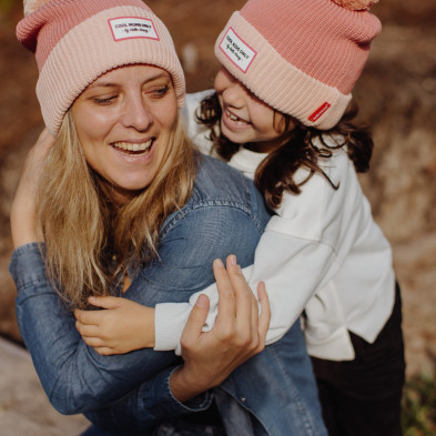 HELLO HOSSY. Σκουφάκι παιδικό Color Block Blush - 9-18 μηνών