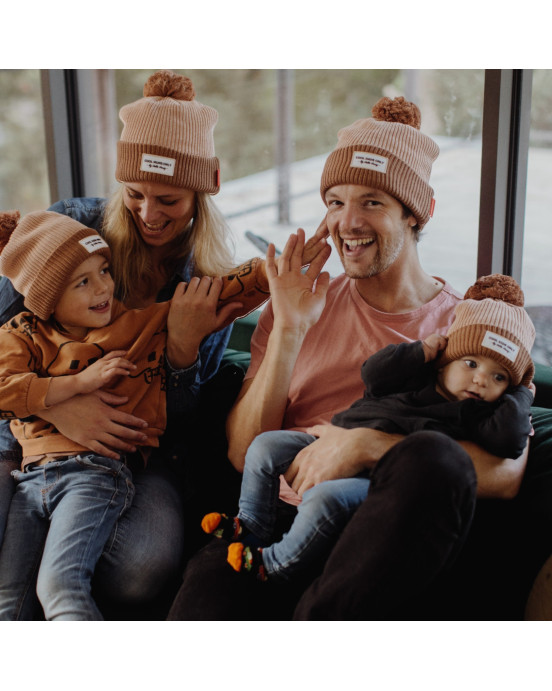 HELLO HOSSY. Σκουφάκι μπαμπά Color Block Coffee