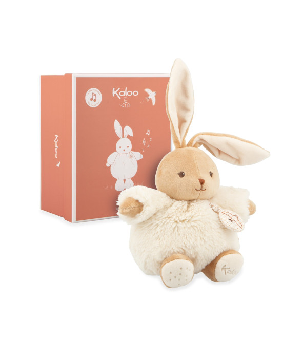 INTEMPOREL. Υφασμάτινο μουσικό κουνελάκι - Cream 17εκ.