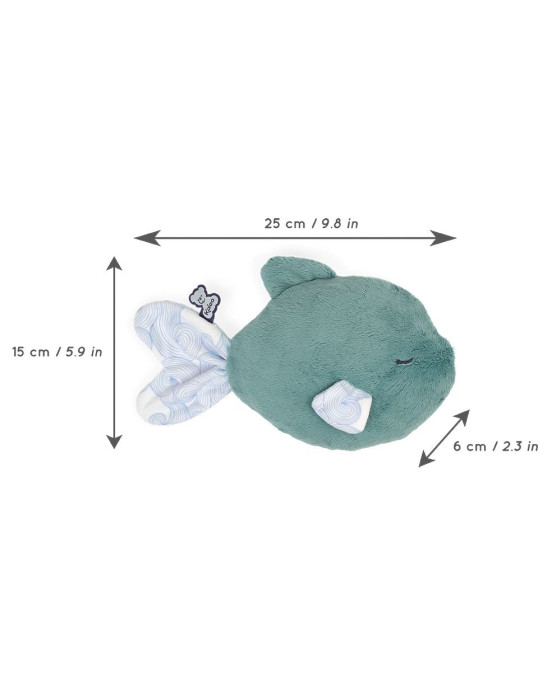 PETIT CALME. Βρεφικό μαλακό παιχνίδι-θερμοφόρα ψαράκι