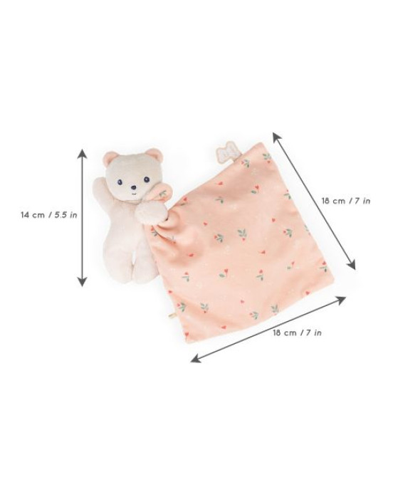 CARRE DOUCEUR. Υφασμάτινο ντουντού αρκουδάκι Leaves of Love 18εκ.