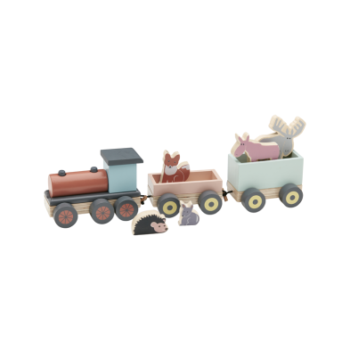 KIDS CONCEPT.  Ξύλινο συρόμενο τρενάκι Edvin (πολύχρωμο)