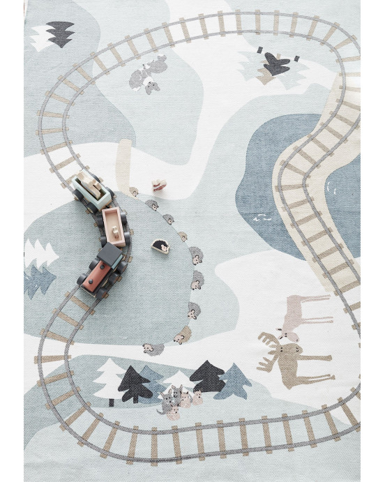 KIDS CONCEPT.  Ξύλινο συρόμενο τρενάκι Edvin (πολύχρωμο)