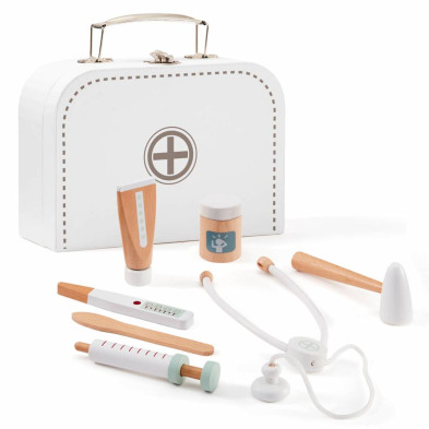 KIDS CONCEPT. Βαλιτσάκι γιατρού με ξύλινα όργανα (λευκό)
