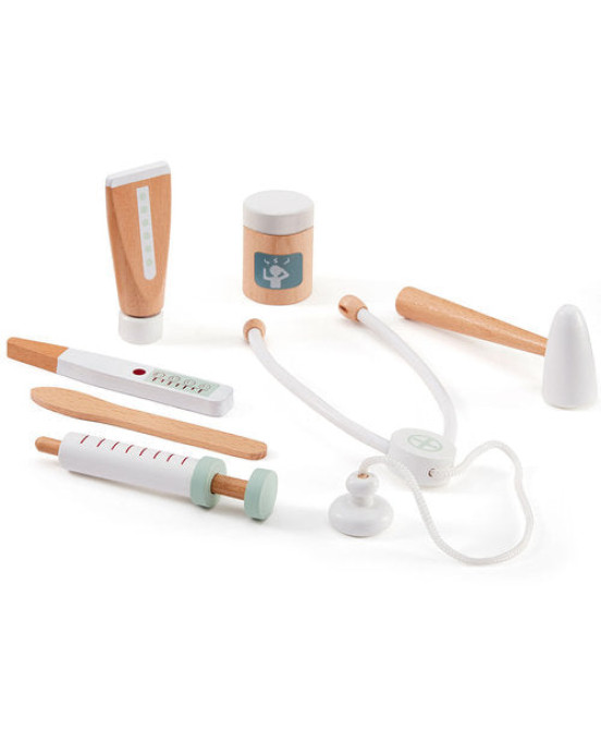 KIDS CONCEPT. Βαλιτσάκι γιατρού με ξύλινα όργανα (λευκό)
