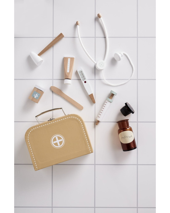 KIDS CONCEPT. Βαλιτσάκι γιατρού με ξύλινα όργανα (ώχρα)