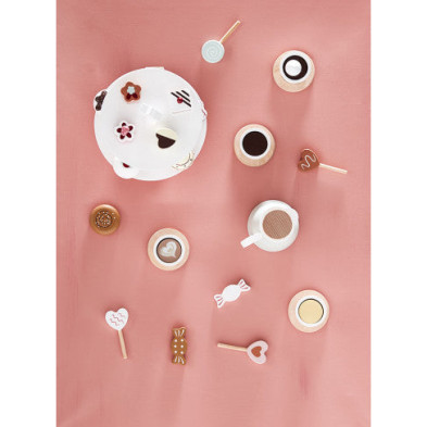 KIDS CONCEPT. Σετ 9 ξύλινα κεκάκια