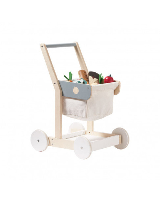 KIDS CONCEPT. Ξύλινο καρότσι για ψώνια