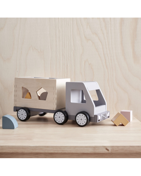 KIDS CONCEPT. Ξύλινο φορτηγό με σχήματα αντιστοίχισης