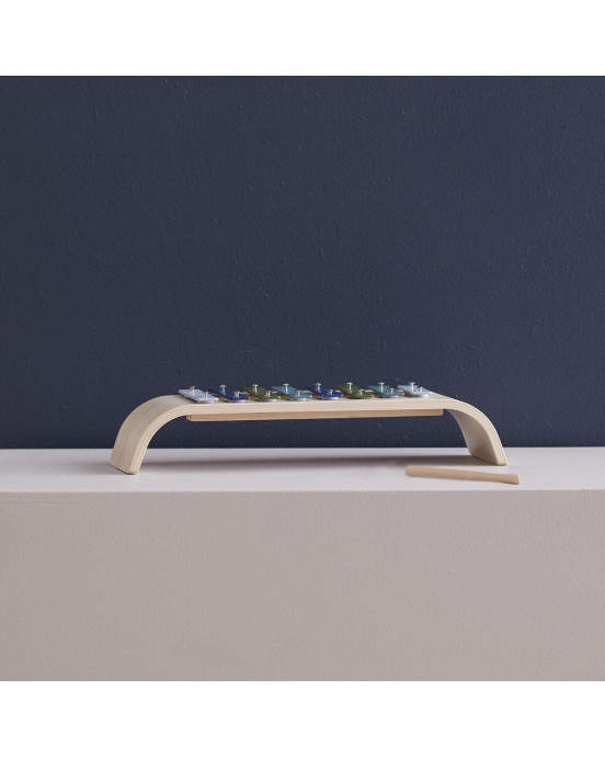 KIDS CONCEPT. Ξυλόφωνο-τόξο από κόντρα πλακέ (πολύχρωμο-μπλε)