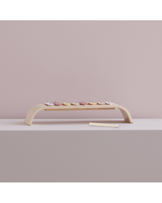 KIDS CONCEPT. Ξυλόφωνο-τόξο από κόντρα πλακέ (πολύχρωμο-ροζ)