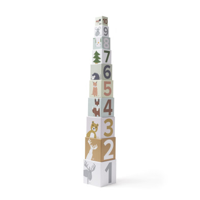 KIDS CONCEPT. Πυραμίδα ταξινόμησης 10 κύβων με αρίθμηση