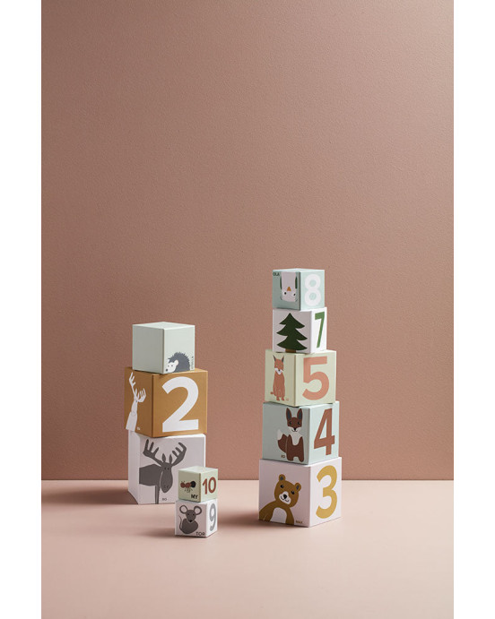 KIDS CONCEPT. Πυραμίδα ταξινόμησης 10 κύβων με αρίθμηση