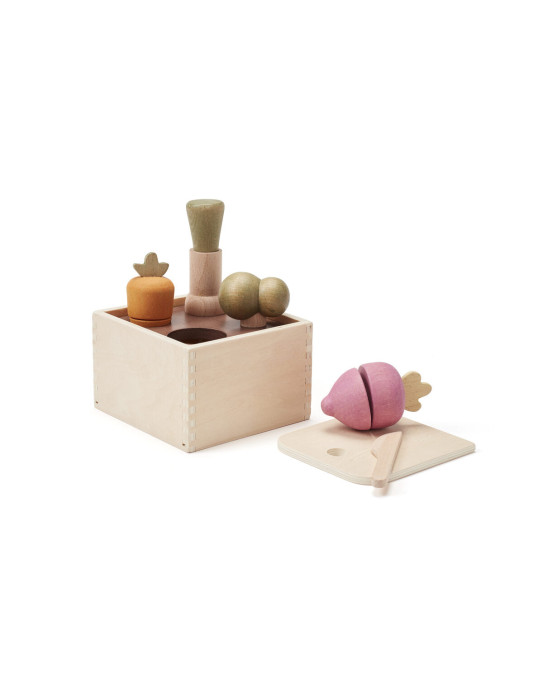 KIDS CONCEPT. Ξύλινο παιχνίδι αντιστοίχισης με σχήματα-λαχανικά