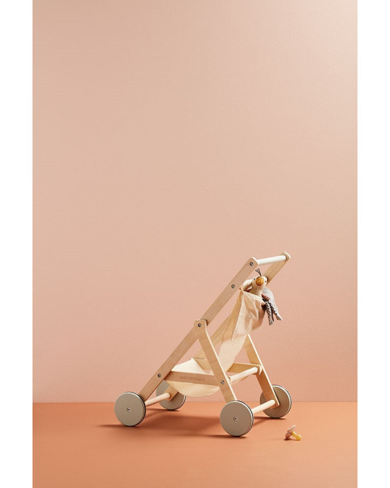 KIDS CONCEPT. Ξύλινο καρότσι για κούκλες