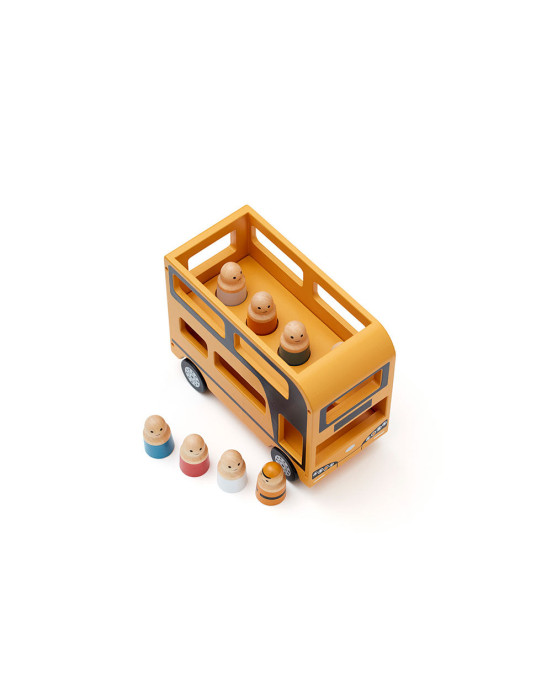 KIDS CONCEPT. Ξύλινο double decker λεωφορείο με φιγούρες AIDEN