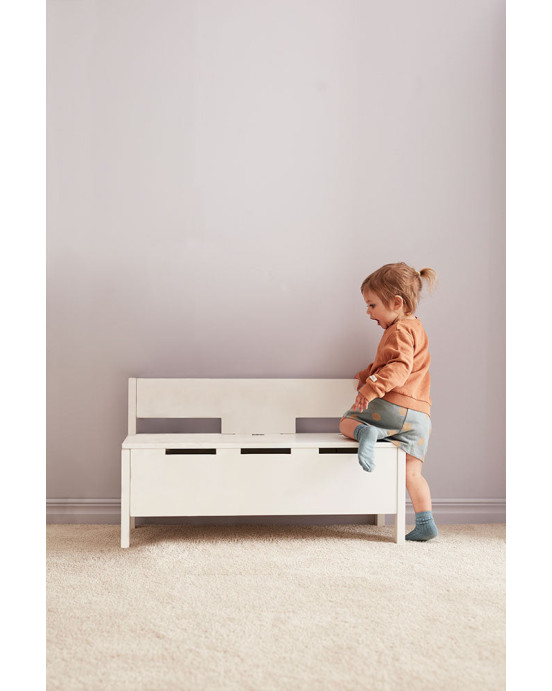 KIDS CONCEPT. Παγκάκι με αποθηκευτικό χώρο STAR (λευκό)