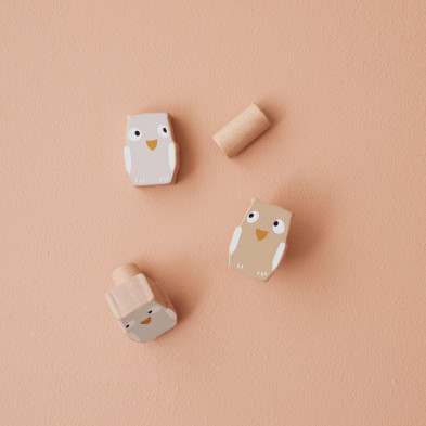 KIDS CONCEPT. Σετ 3 κρεμάστρες τοίχου Κουκουβάγια Edvin