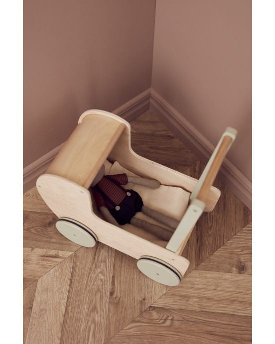 KIDS CONCEPT. Ξύλινο καρότσι για κούκλες (φυσικό)