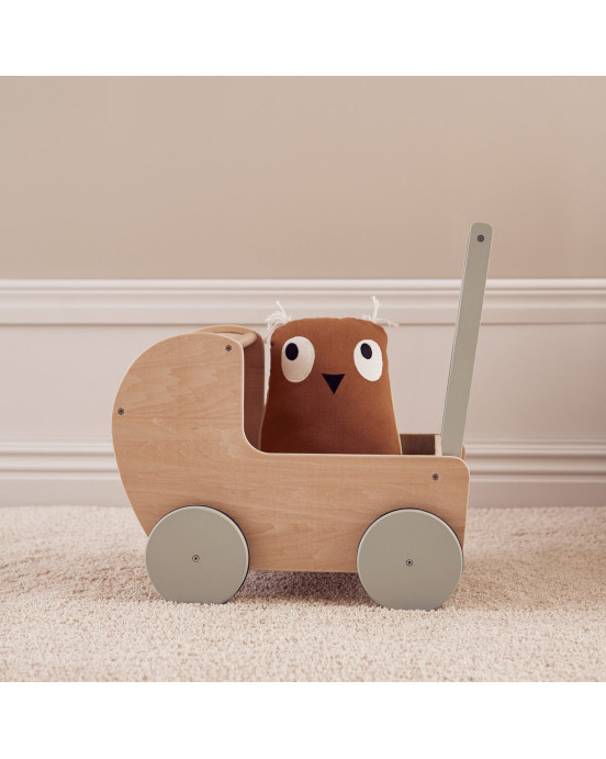 KIDS CONCEPT. Ξύλινο καρότσι για κούκλες (φυσικό)