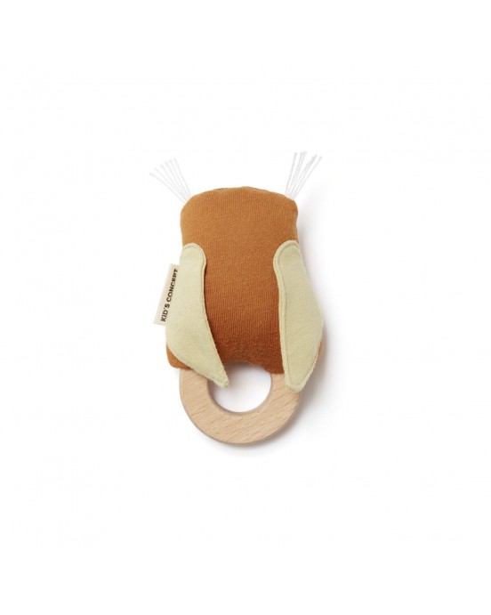 KIDS CONCEPT. Υφασμάτινη κουκουβάγια-κουδουνίστρα Edvin (χρώμα της σκουριάς)