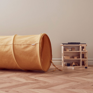 KIDS CONCEPT. Υφασμάτινο τούνελ παιχνιδιού 150εκ (κίτρινο)